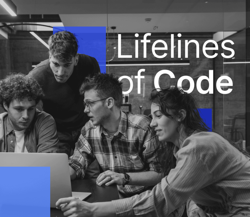 Software developers collaborating on a healthcare tech solution at unosquare